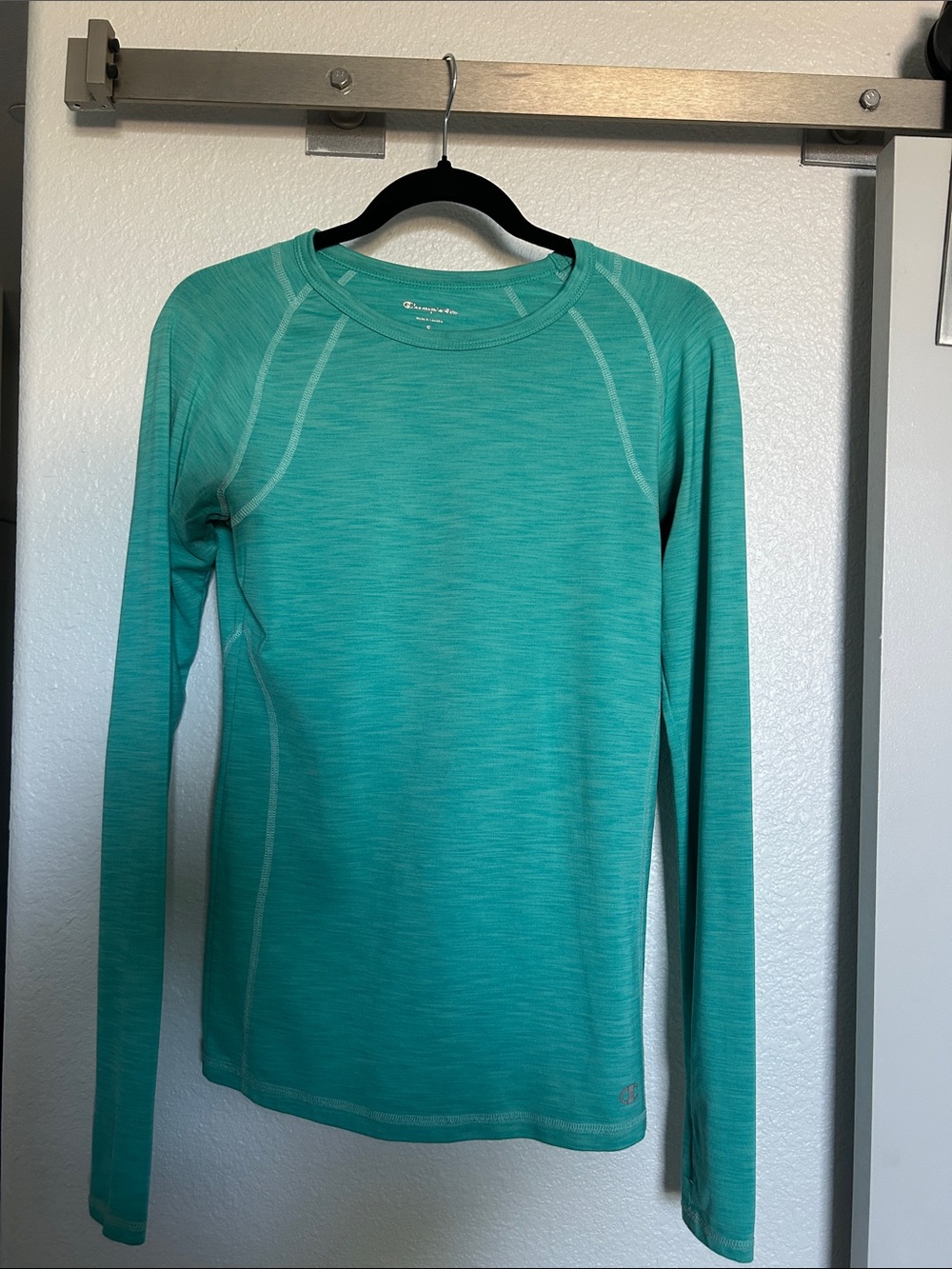 Champion Teal Long Sleeve Athletic Top